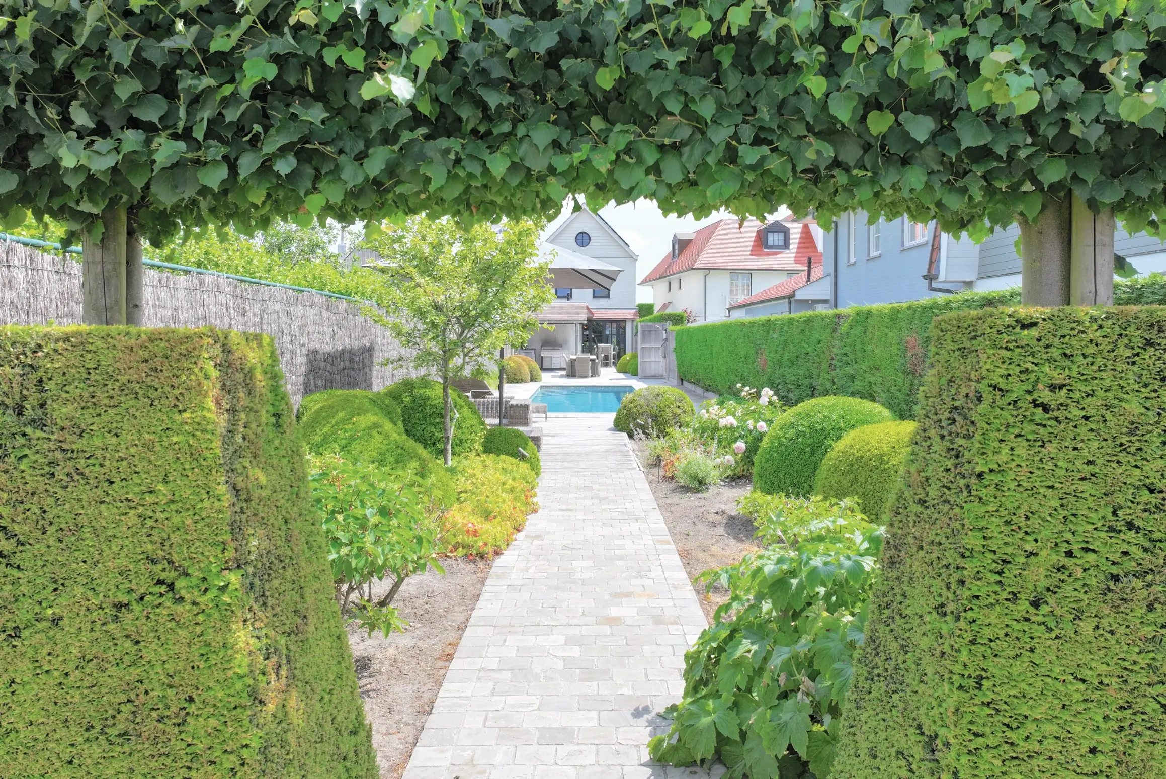 Garden path to the pool