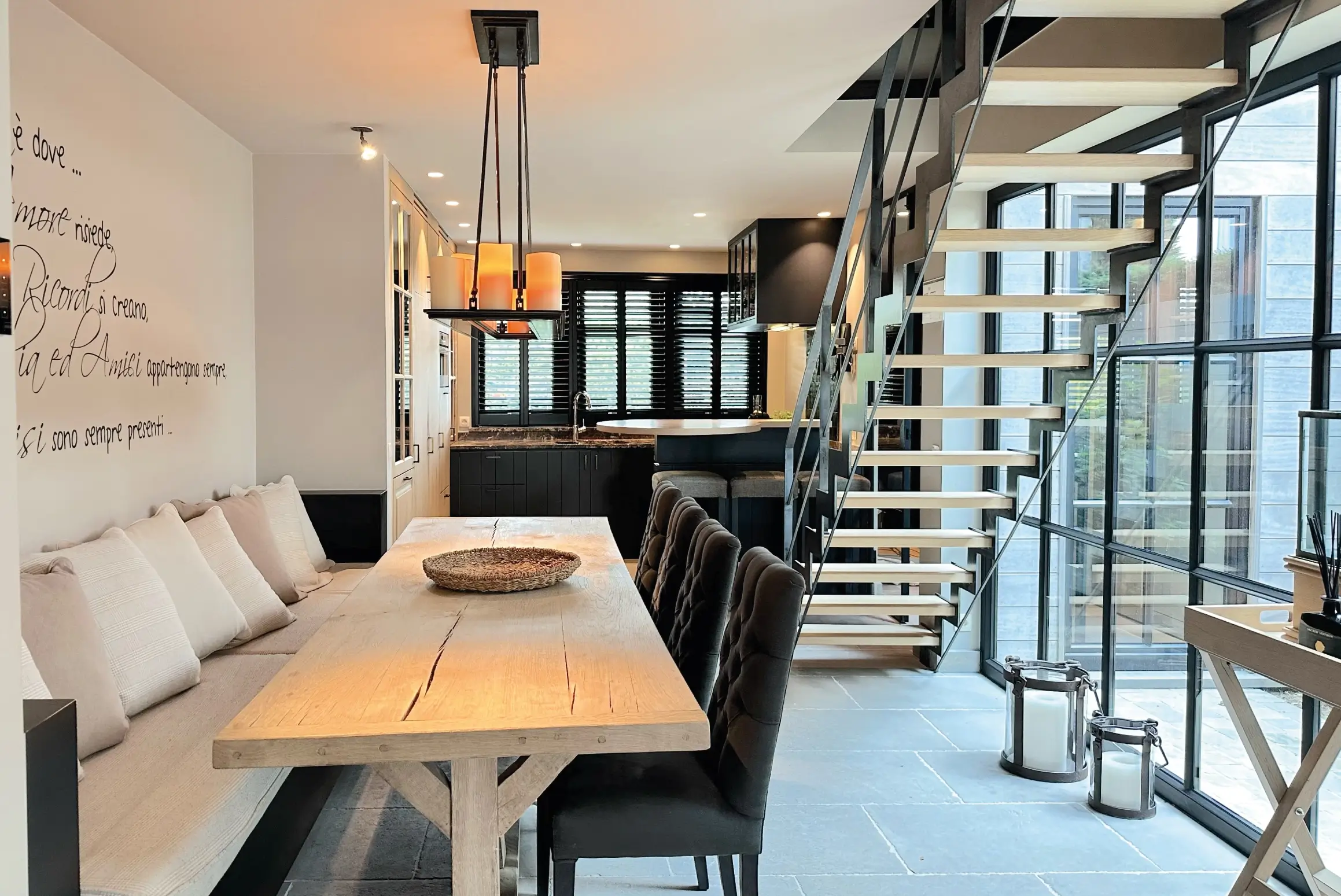 Dining area and staircase